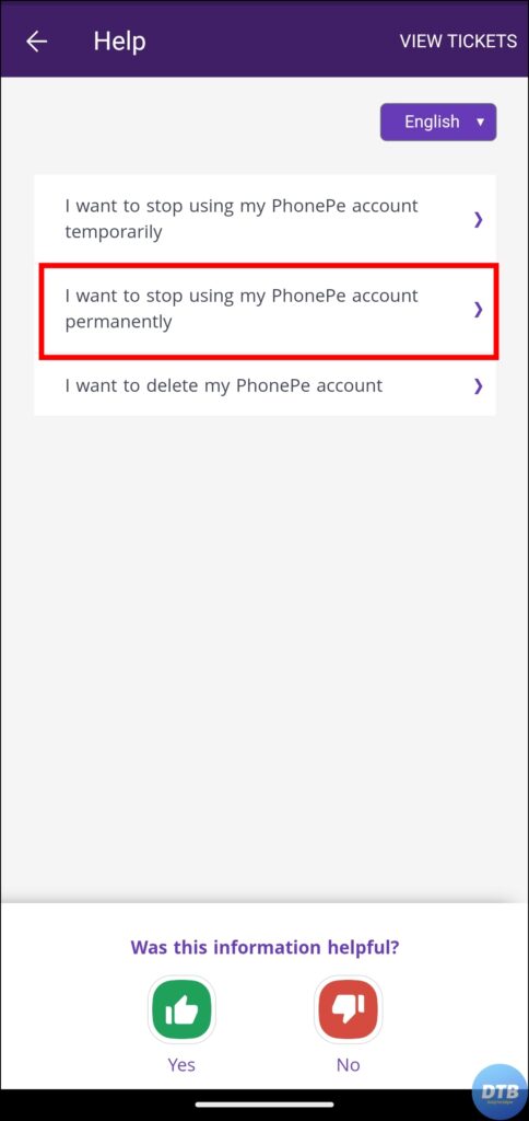 Delete Your Account to Remove All Transactions History