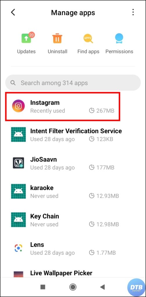 Clear Cache Data to Fix Instagram Reels Option Not Showing