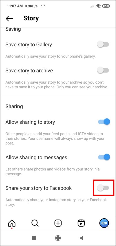 Enable Save story to the Archive