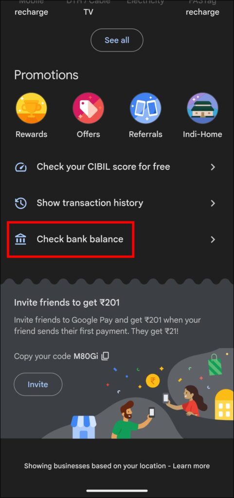 Google Pay Balance Check