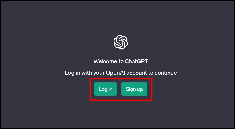 Log in to ChatGPT to Fix Error Code 1020 on ChatGPT