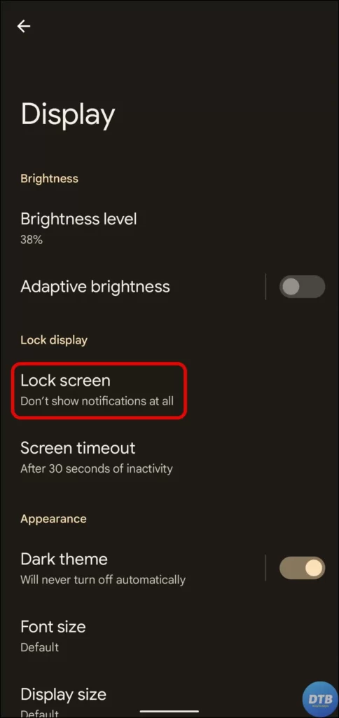 Turn OFF Always-On Display on Pixel Phones