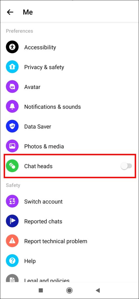 Enable Chat Heads