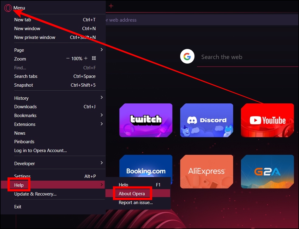 Update Opera GX to the Latest Version to Fix Opera GX Twitch Not Working