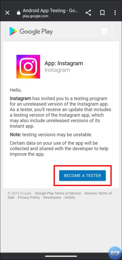 Join the Instagram Beta Program (Android) to Fix Music Not Showing on Instagram Notes