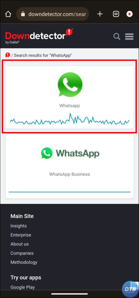 Check Server Status to Fix WhatsApp Invite Link Stuck On Loading