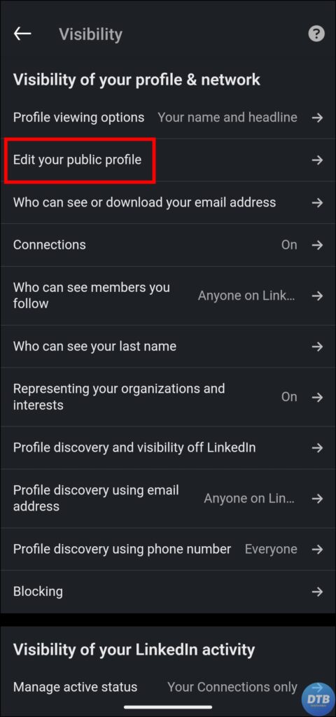 Hide Your LinkedIn Profile From the Mobile App