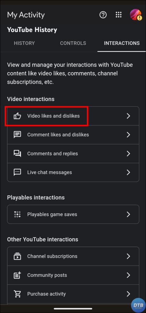 View Your Liked Videos on YouTube Via Your Google Account Activity on Mobile